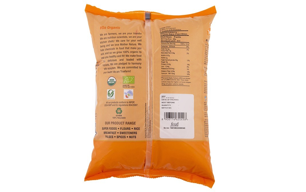 Truefarm Organic Bajra Pearl Millet    Pack  1 kilogram